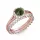 Ékszerpalota eljegyzési gyűrű 0.7ct zöld zafírral BRK287 rozé arany
