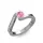 Ékszerpalota eljegyzési gyűrű 0,4ct pink zafírral BRK289 fehér arany