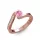 Ékszerpalota eljegyzési gyűrű 0,4ct pink zafírral BRK289 rozé arany