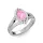Ékszerpalota eljegyzési gyűrű 0,6ct pink márkiz zafírral BRK290 fehér arany