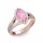 Ékszerpalota eljegyzési gyűrű 0,6ct pink márkiz zafírral BRK290 rozé arany