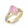 Ékszerpalota eljegyzési gyűrű 0,6ct pink márkiz zafírral BRK290 sárga arany