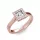 Ékszerpalota eljegyzési gyűrű 0,4ct G/VS princess gyémánttal BRK292 rozé arany