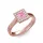 Ékszerpalota eljegyzési gyűrű 0,4ct pink princess zafírral BRK292 rozé arany