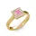 Ékszerpalota eljegyzési gyűrű 0,4ct pink princess zafírral BRK292 sárga arany