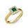Ékszerpalota eljegyzési gyűrű 0,4ct princess smaragddal BRK292 sárga arany
