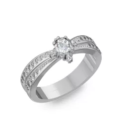   Ékszerpalota eljegyzési gyűrű 0,25ct gyémánttal BRK297 platina