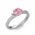 Ékszerpalota eljegyzési gyűrű 0.8ct pink zafírral BRK298 fehér arany