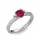 Ékszerpalota eljegyzési gyűrű 0.8ct rubinnal BRK298 fehér arany