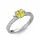 Ékszerpalota eljegyzési gyűrű 0.8ct sárga gyémánttal BRK298 fehér arany