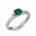 Ékszerpalota eljegyzési gyűrű 0.8ct smaragddal BRK298 fehér arany