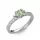 Ékszerpalota eljegyzési gyűrű 0.8ct zöld gyémánttal BRK298 fehér arany