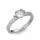 Ékszerpalota eljegyzési gyűrű 0.8ct gyémánttal BRK298 platina