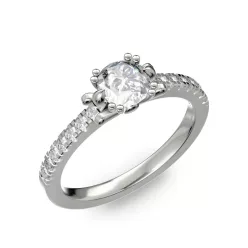   Ékszerpalota eljegyzési gyűrű 0.8ct gyémánttal BRK298 platina