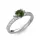 Ékszerpalota eljegyzési gyűrű 0.8ct zöld zafírral BRK298 platina