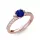 Ékszerpalota eljegyzési gyűrű 0.8ct kék diffusion zafírral BRK298 rozé arany