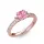 Ékszerpalota eljegyzési gyűrű 0.8ct pink zafírral BRK298 rozé arany
