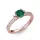 Ékszerpalota eljegyzési gyűrű 0.8ct smaragddal BRK298 rozé arany