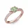 Ékszerpalota eljegyzési gyűrű 0.8ct zöld gyémánttal BRK298 rozé arany