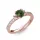 Ékszerpalota eljegyzési gyűrű 0.8ct zöld zafírral BRK298 rozé arany