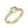 Ékszerpalota eljegyzési gyűrű 0.8ct G/VS gyémánttal BRK298 sárga arany