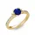Ékszerpalota eljegyzési gyűrű 0.8ct kék diffusion zafírral BRK298 sárga arany