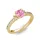 Ékszerpalota eljegyzési gyűrű 0.8ct pink zafírral BRK298 sárga arany