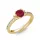 Ékszerpalota eljegyzési gyűrű 0.8ct rubinnal BRK298 sárga arany