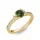 Ékszerpalota eljegyzési gyűrű 0.8ct zöld zafírral BRK298 sárga arany