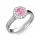 Ékszerpalota eljegyzési gyűrű 0.5ct pink zafírral BRK299 fehér arany