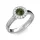 Ékszerpalota eljegyzési gyűrű 0.5ct zöld zafírral BRK299 fehér arany