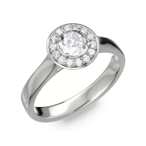 Ékszerpalota eljegyzési gyűrű 0.5ct gyémánttal BRK299 platina