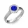 Ékszerpalota eljegyzési gyűrű 0.5ct kék zafírral BRK299 platina