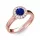 Ékszerpalota eljegyzési gyűrű 0.5ct kék diffusion zafírral BRK299 rozé arany