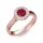 Ékszerpalota eljegyzési gyűrű 0.5ct rubinnal BRK299 rozé arany