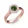 Ékszerpalota eljegyzési gyűrű 0.5ct zöld zafírral BRK299 rozé arany