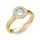 Ékszerpalota eljegyzési gyűrű 0.5ct H/SI gyémánttal BRK299 sárga arany