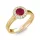 Ékszerpalota eljegyzési gyűrű 0.5ct rubinnal BRK299 sárga arany