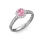 Ékszerpalota eljegyzési gyűrű 0,4ct pink zafírral BRK300 fehér arany 