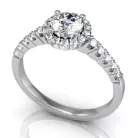 Ékszerpalota eljegyzési gyűrű 0,4ct pink zafírral BRK300 fehér arany 