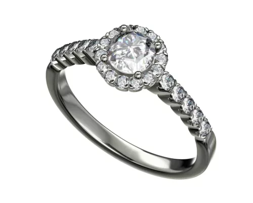Ékszerpalota eljegyzési gyűrű 0,4ct rubinnal BRK300 fehér arany 