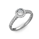 Ékszerpalota eljegyzési gyűrű 0,4ct gyémánttal BRK300 platina 
