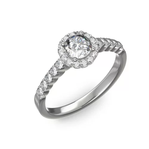 Ékszerpalota eljegyzési gyűrű 0,4ct gyémánttal BRK300 platina 