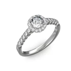   Ékszerpalota eljegyzési gyűrű 0,4ct gyémánttal BRK300 platina 