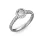 Ékszerpalota eljegyzési gyűrű 0,4ct gyémánttal BRK300 platina 