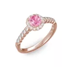 Ékszerpalota eljegyzési gyűrű 0,4ct pink zafírral BRK300 rozé arany 