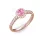 Ékszerpalota eljegyzési gyűrű 0,4ct pink zafírral BRK300 rozé arany 