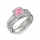 Ékszerpalota eljegyzési gyűrű 1ct pink princess zafírral BRK303 fehér arany