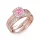 Ékszerpalota eljegyzési gyűrű 1ct pink princess zafírral BRK303 rozé arany