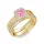Ékszerpalota eljegyzési gyűrű 1ct pink princess zafírral BRK303 sárga arany